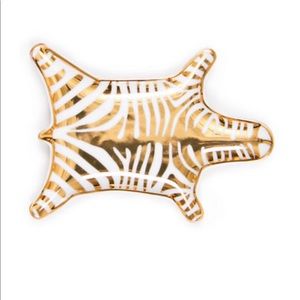 Jonathan Adler zebra dish in gold